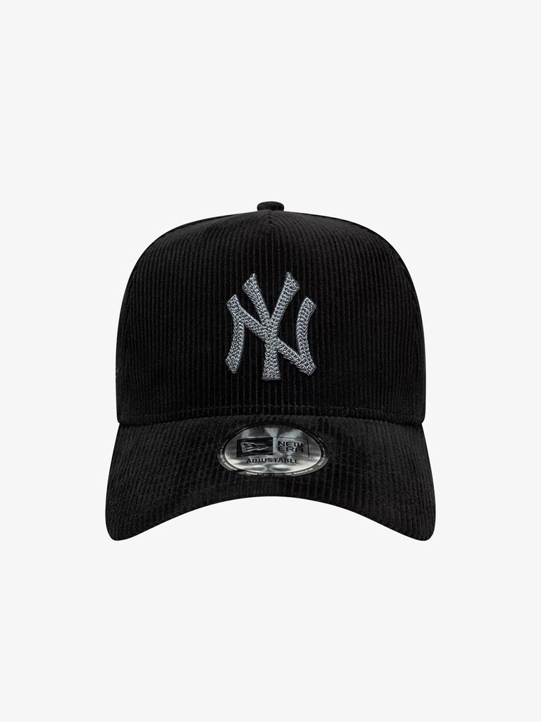 NEW ERA cappello 9forty e-frame new york yankees mlb cord cotone nero