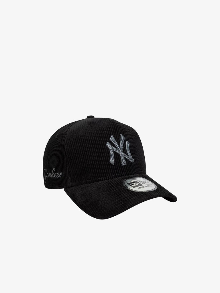 NEW ERA cappello 9forty e-frame new york yankees mlb cord cotone nero