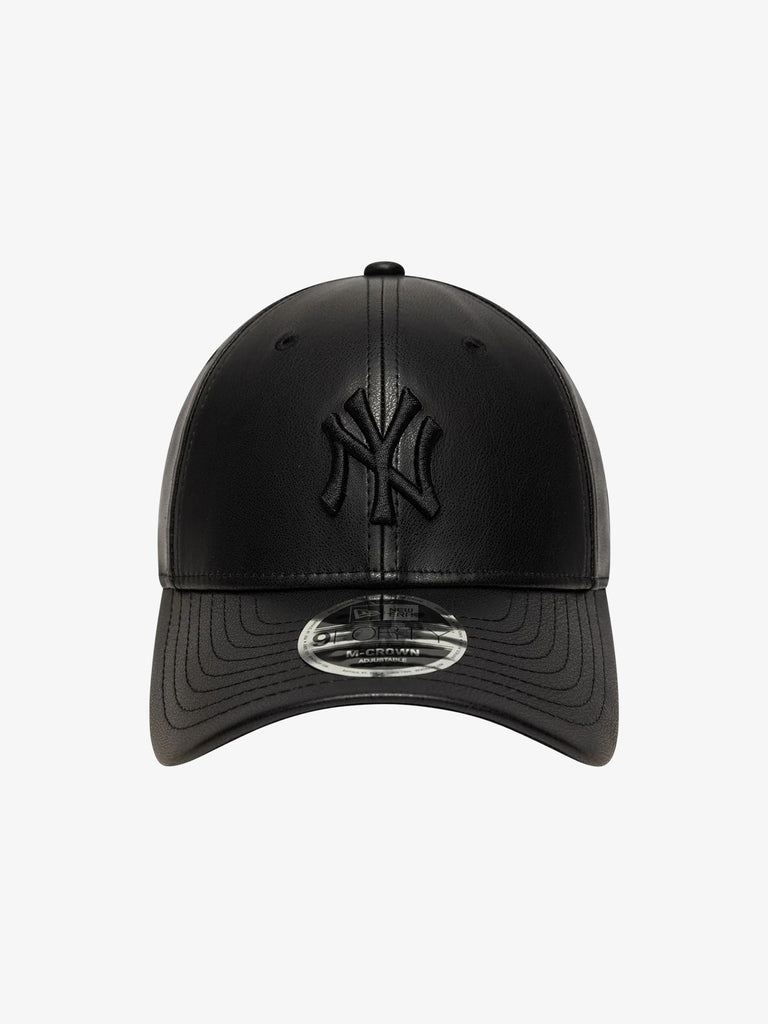 NEW ERA cappello 9forty m-crown new york yankees mlb eco-pelle nero