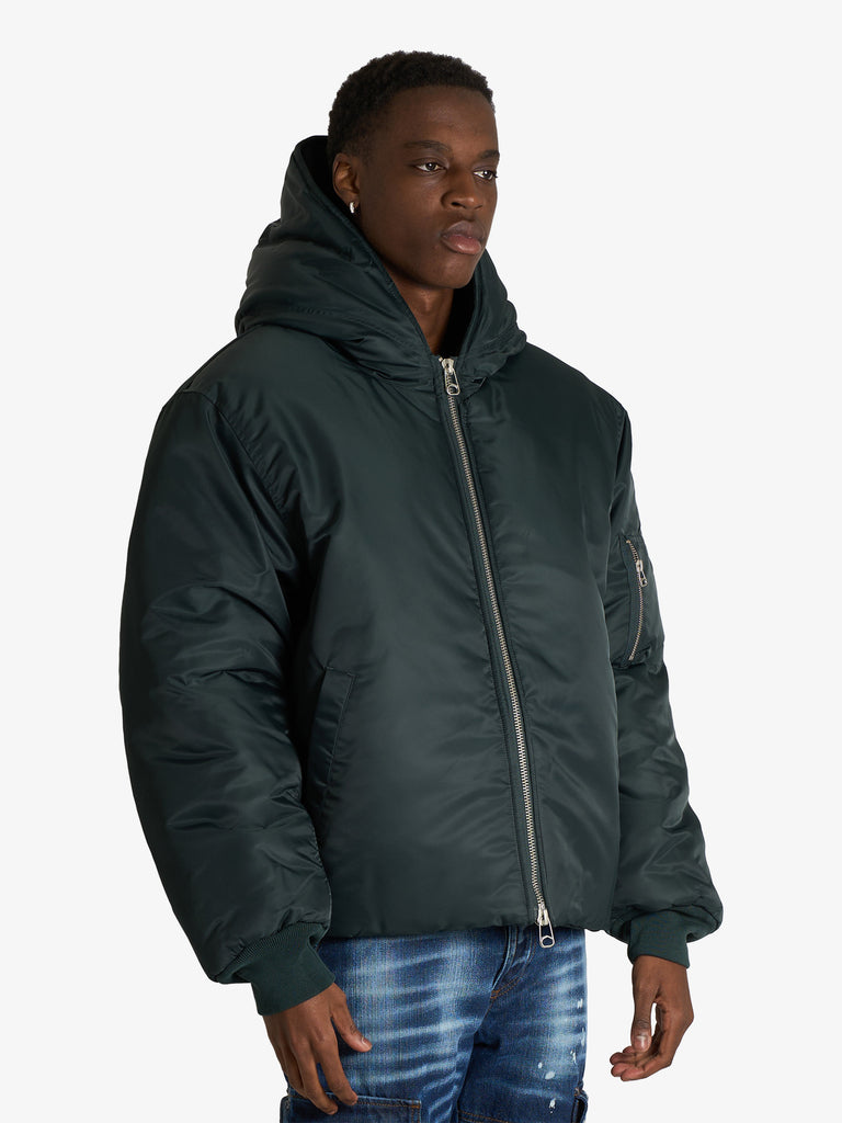 OAMC PEACEMAKER bomber cropped con cappuccio uomo verde