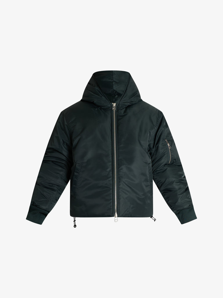 OAMC PEACEMAKER bomber cropped con cappuccio uomo verde