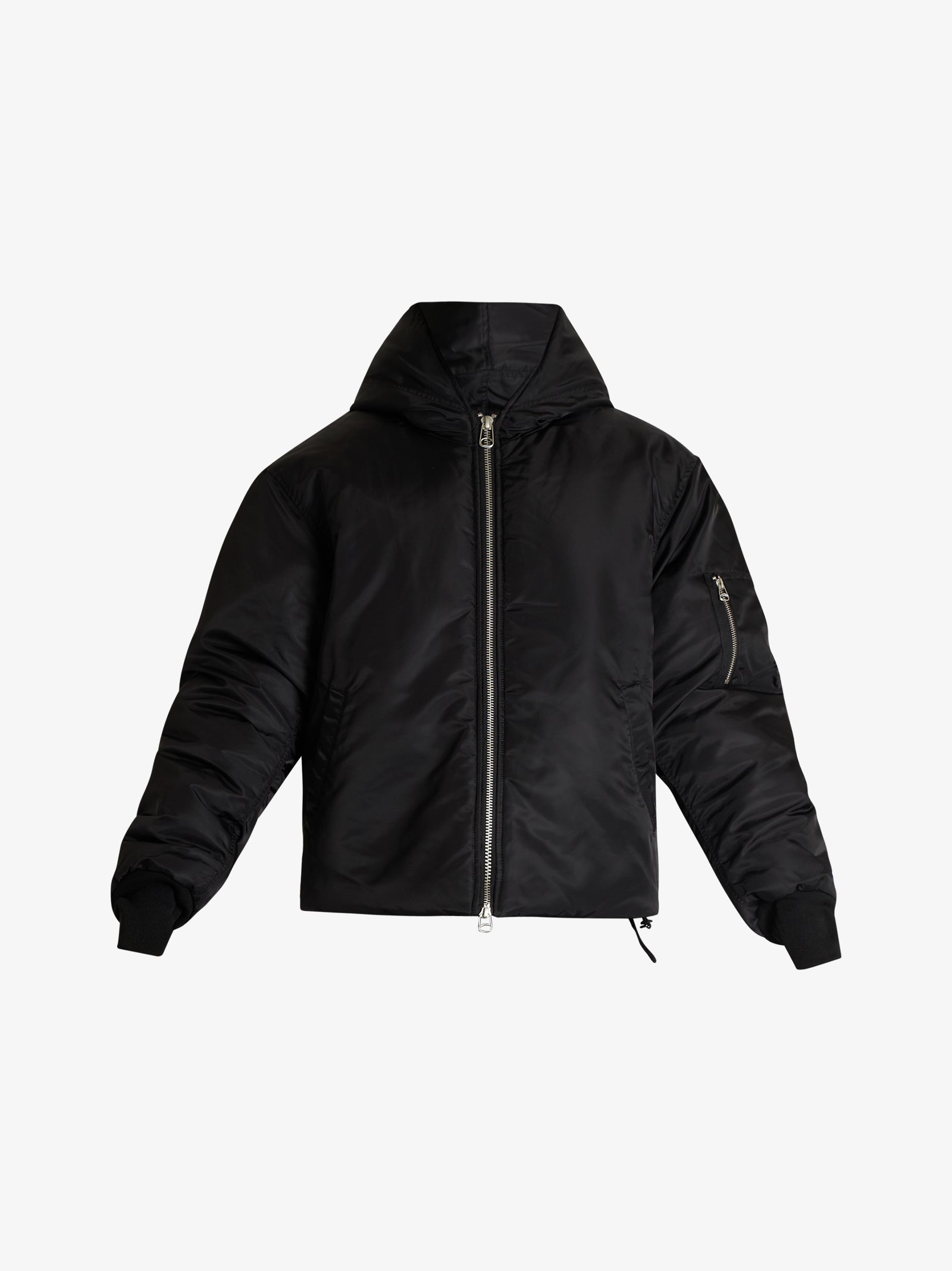 OAMC PEACEMAKER black men's cropped hooded bomber jacket