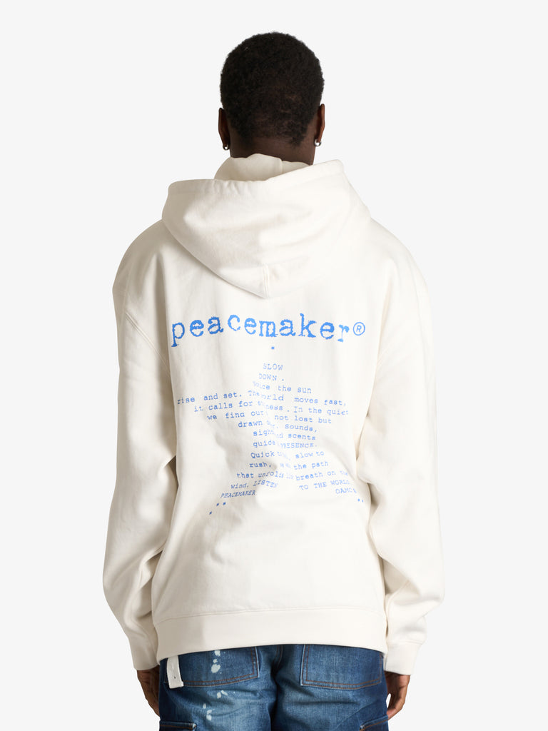 OAMC PEACEMAKER felpa con cappuccio star print uomo bianco cotone