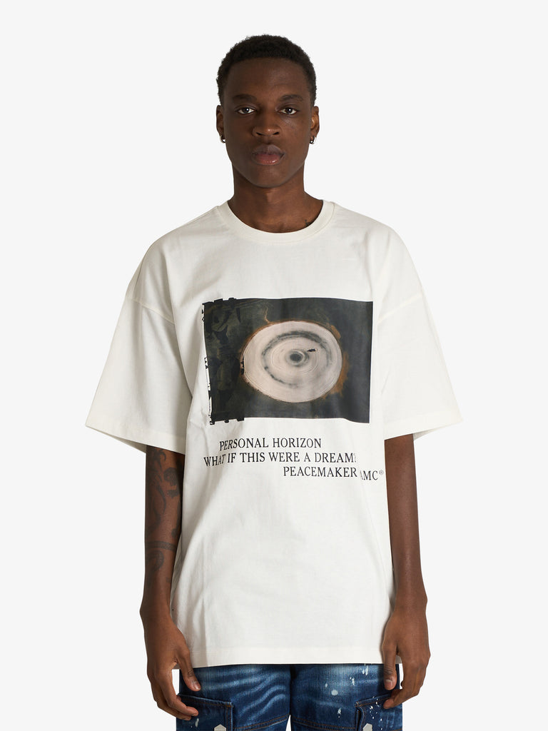 OAMC PEACEMAKER t-shirt landart 03 print uomo bianco cotone