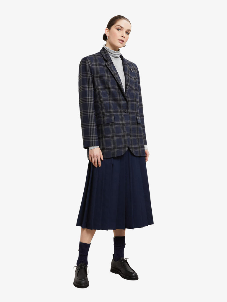 OTTOD'AME blazer giacca patchwork check donna multicolor