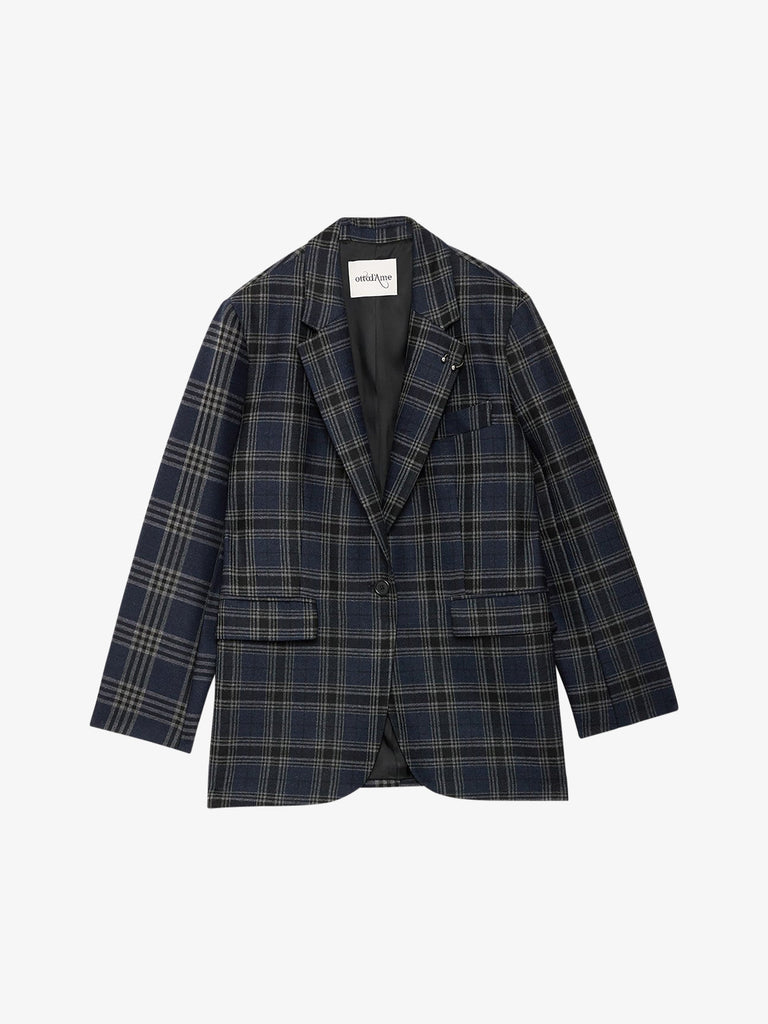 OTTOD'AME blazer giacca patchwork check donna multicolor