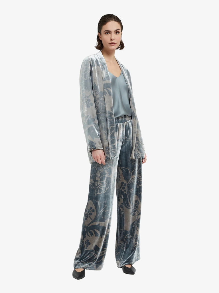 OTTOD'AME kimono giacca stampata donna grigio