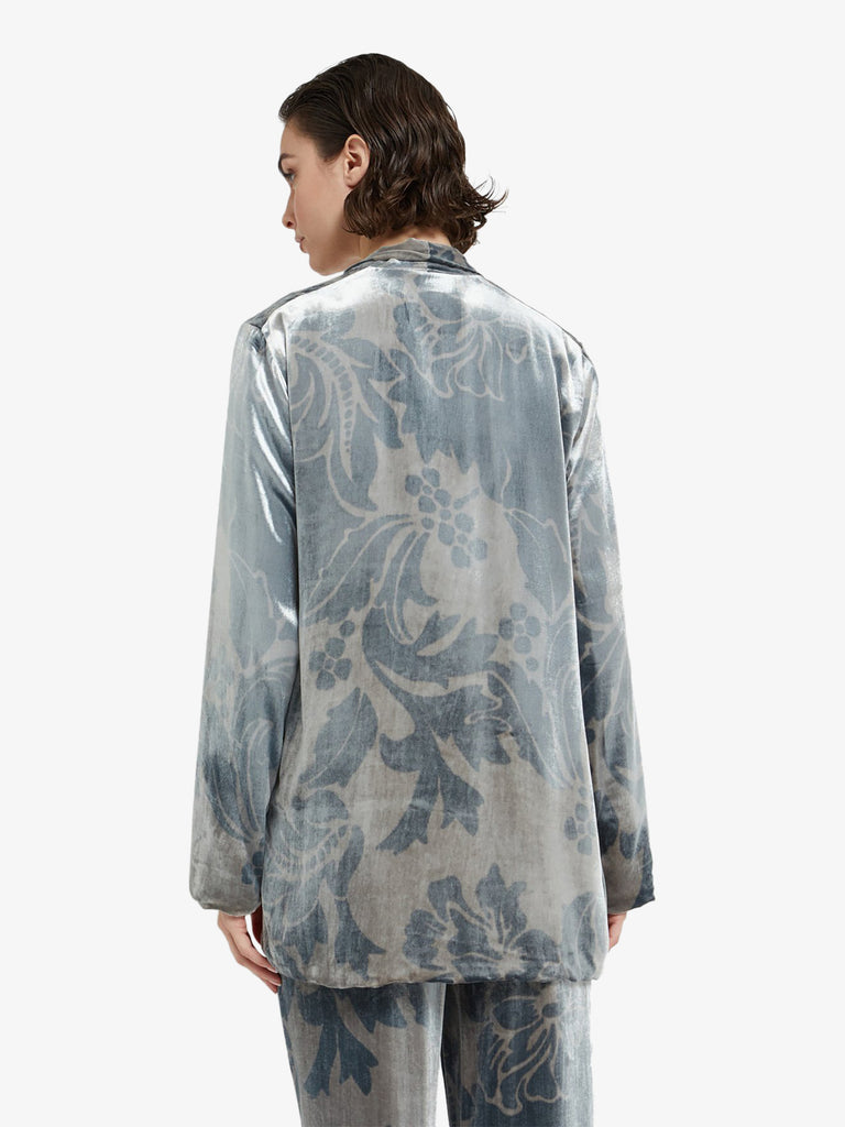 OTTOD'AME kimono giacca stampata donna grigio