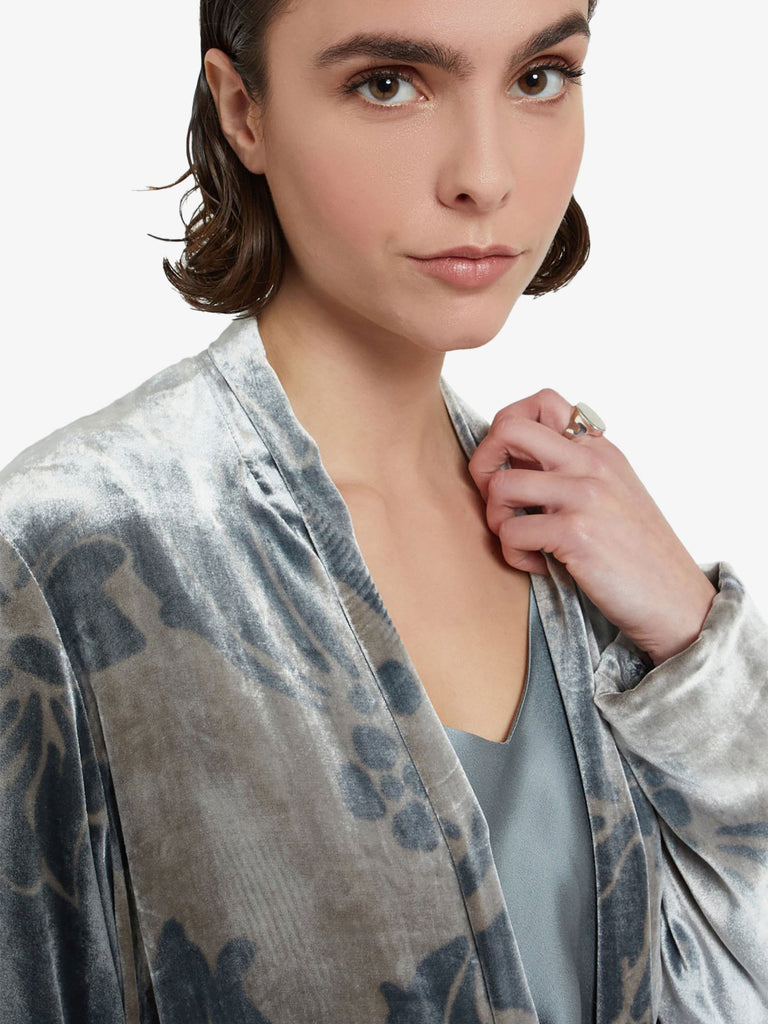 OTTOD'AME kimono giacca stampata donna grigio