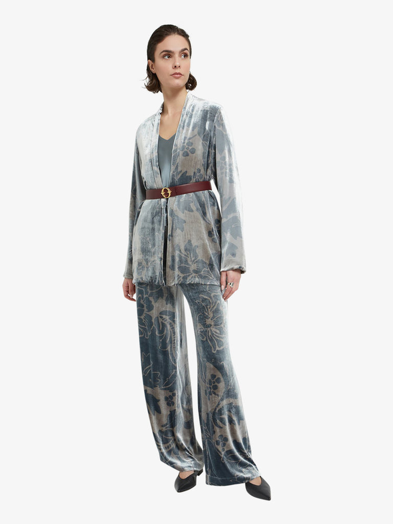 OTTOD'AME kimono giacca stampata donna grigio