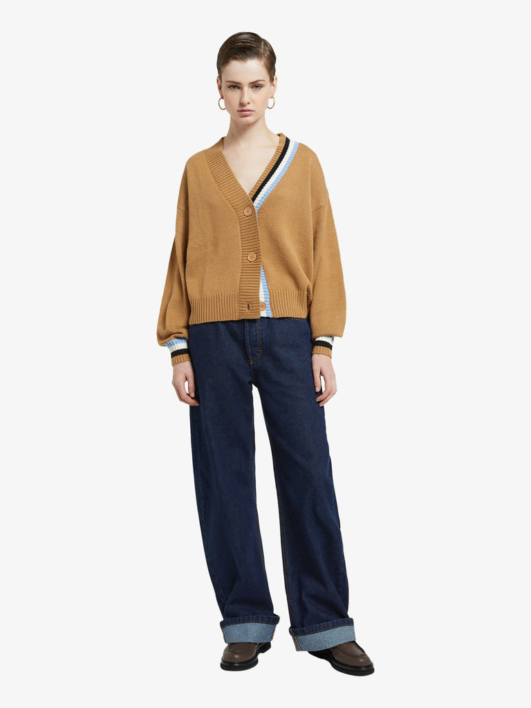 OTTOD'AME cardigan con bottoni donna marrone