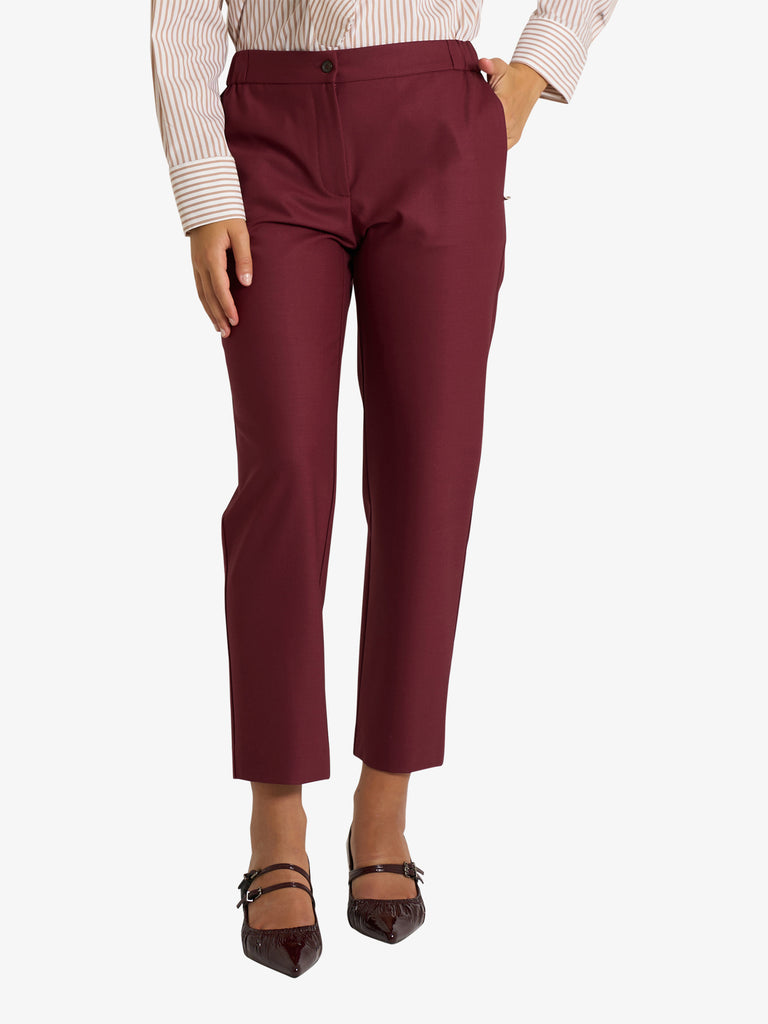 OTTOD'AME pantalone carrot donna bordeaux