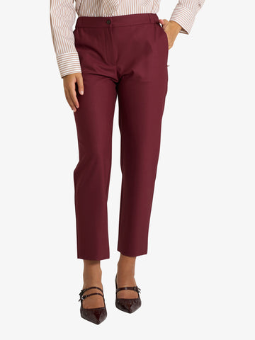 OTTOD'AME pantalone carrot donna bordeaux