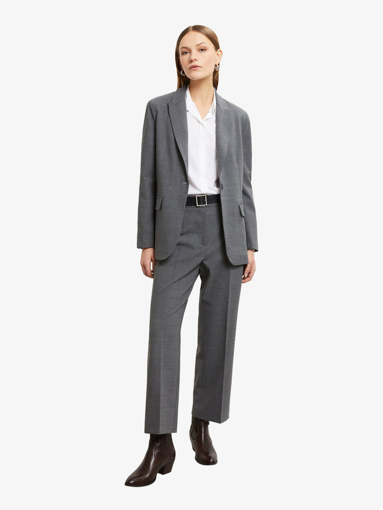 OTTOD'AME pantalone dritto con pinces donna grigio