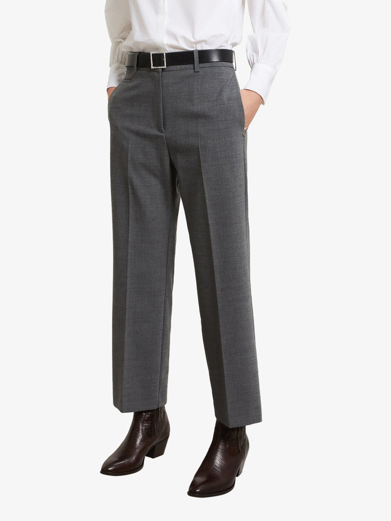 OTTOD'AME pantalone dritto con pinces donna grigio