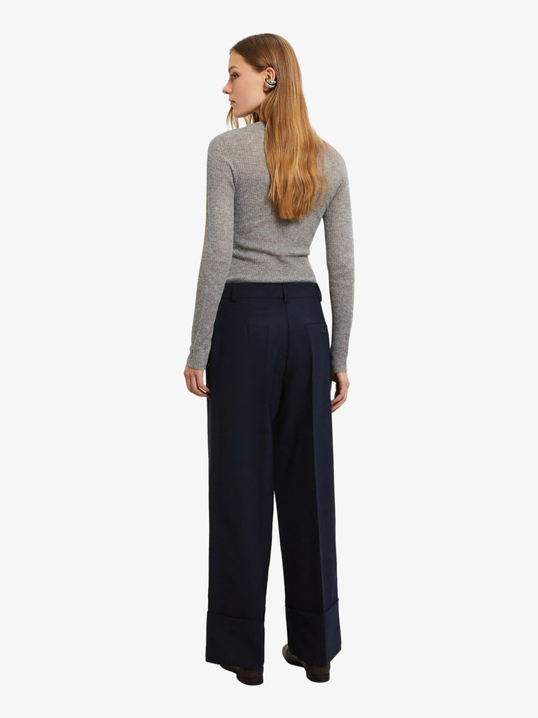 OTTOD'AME pantalone dritto donna blu