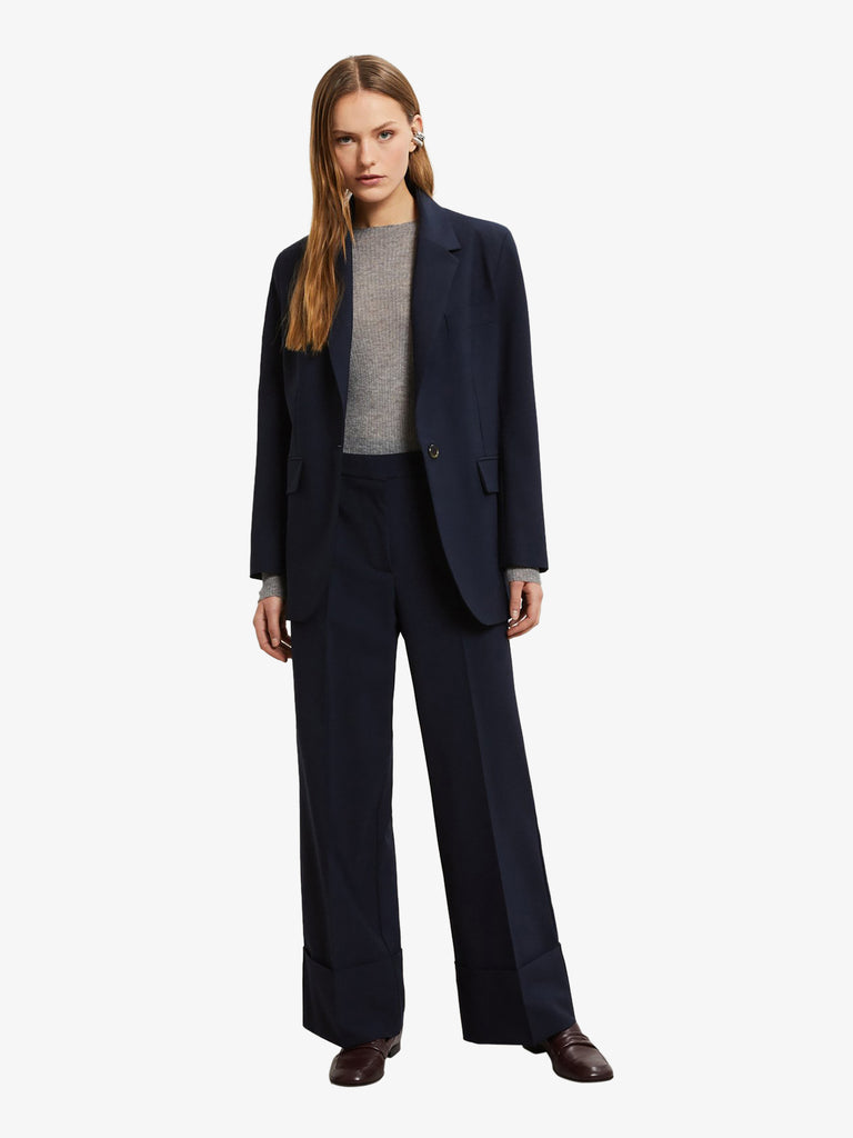 OTTOD'AME pantalone dritto donna blu