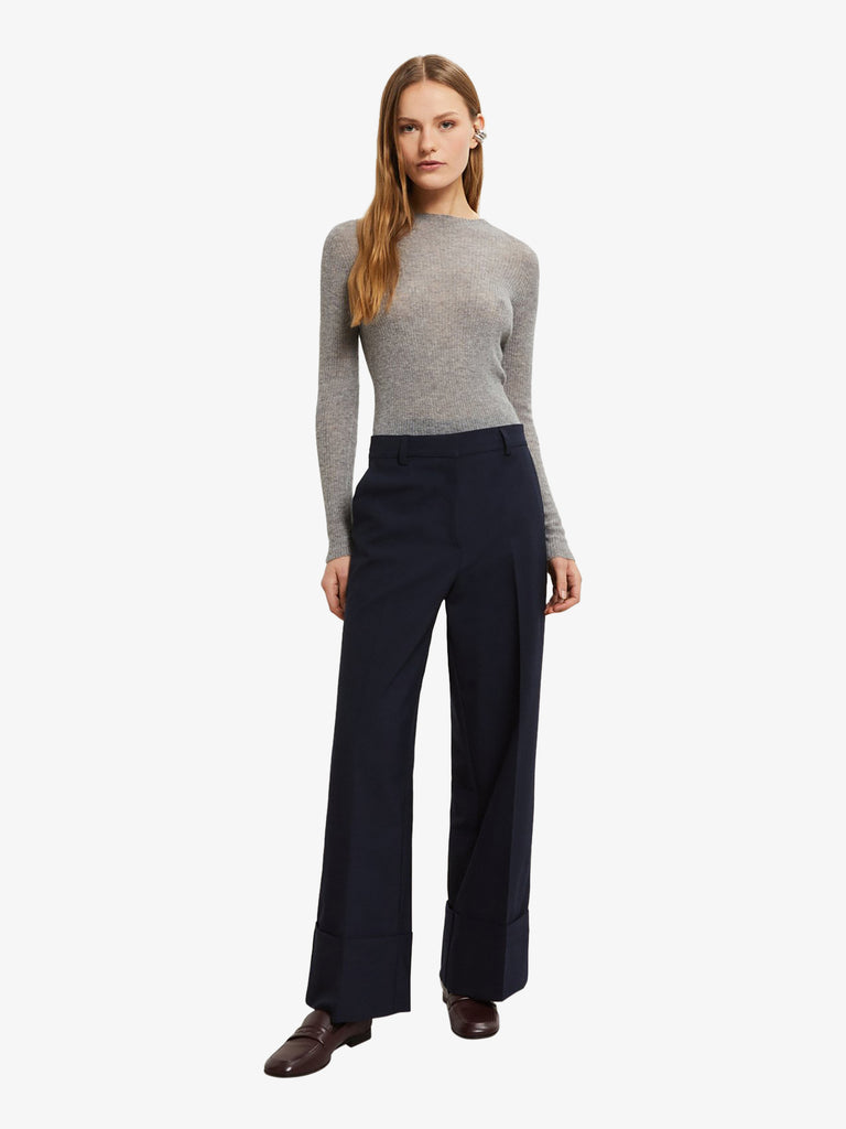 OTTOD'AME pantalone dritto donna blu