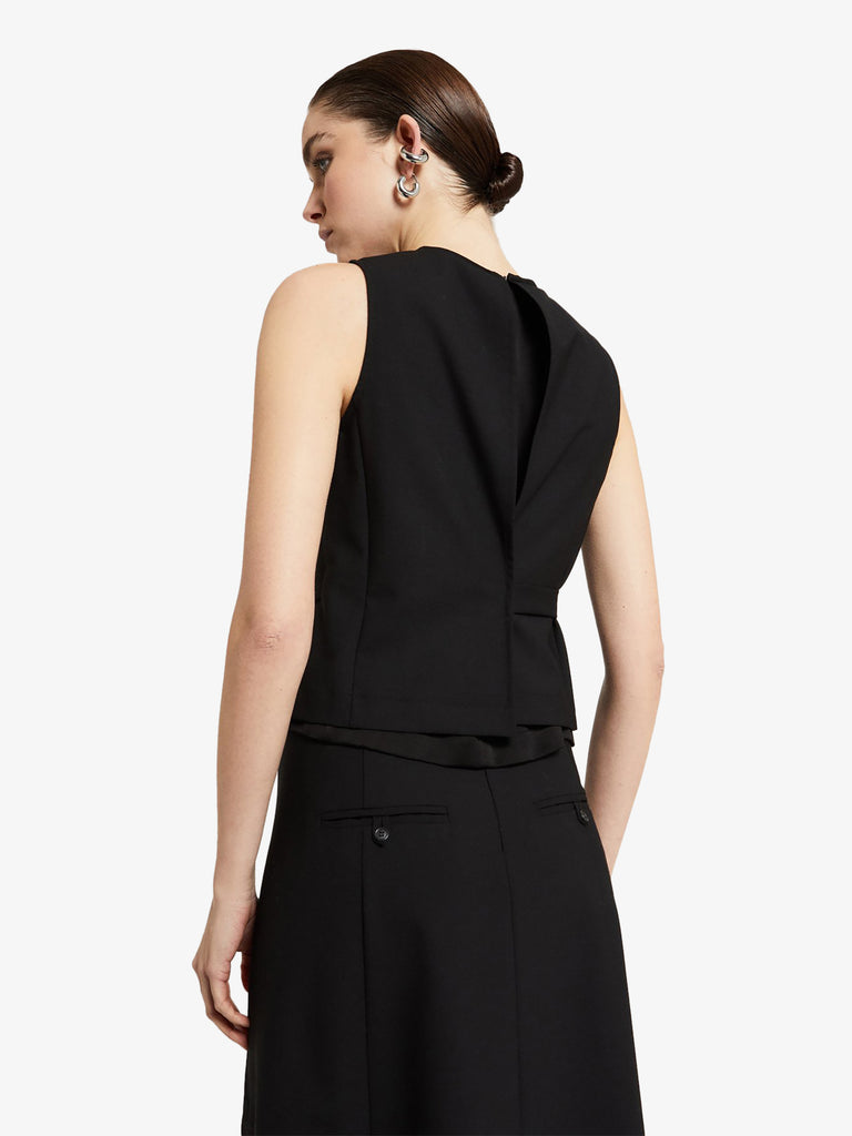 OTTOD'AME top con fibbia gioiello donna nero