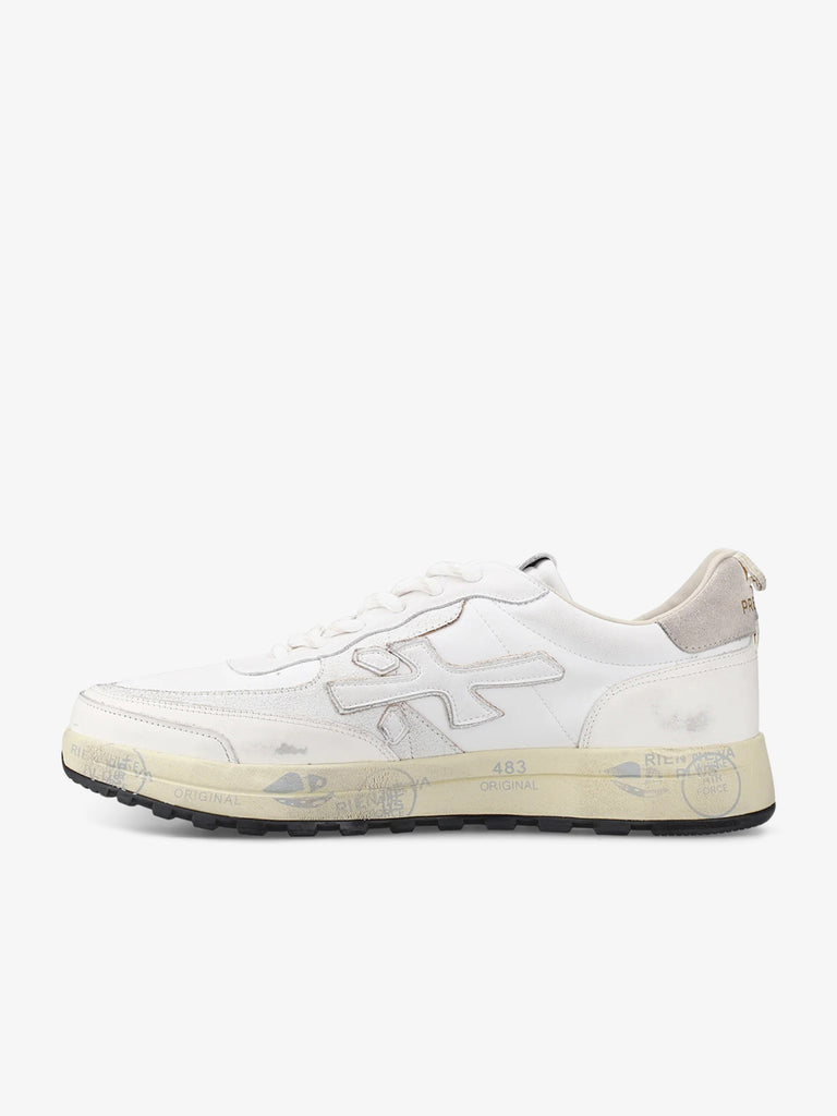 PREMIATA sneakers uomo nous 7738 pelle bianco