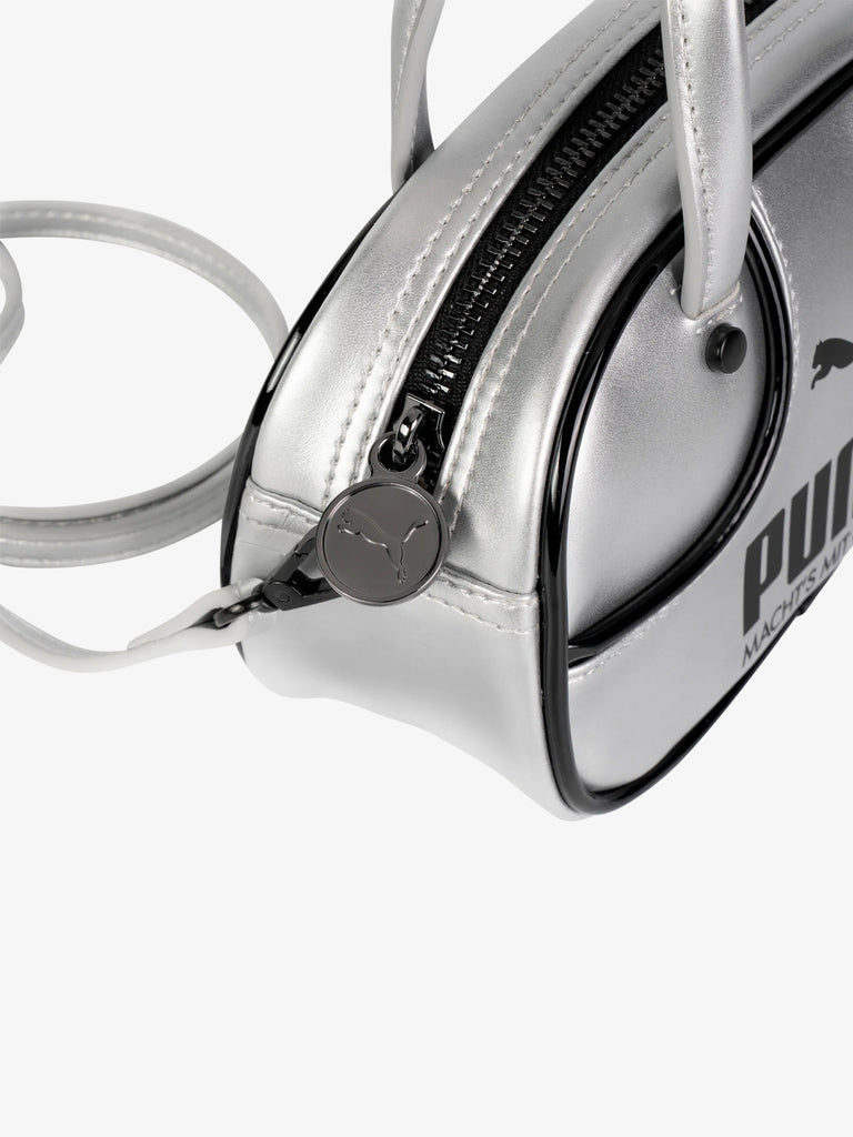 PUMA borsa a tracolla donna puma 1976 metallic micro grip bag grigio