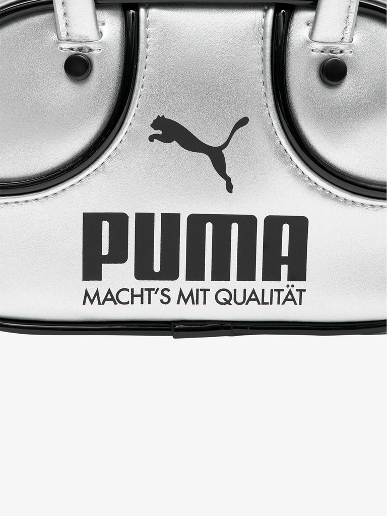 PUMA borsa a tracolla donna puma 1976 metallic micro grip bag grigio