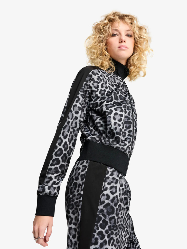PUMA giubbotto t7 leo luxe aop donna nero
