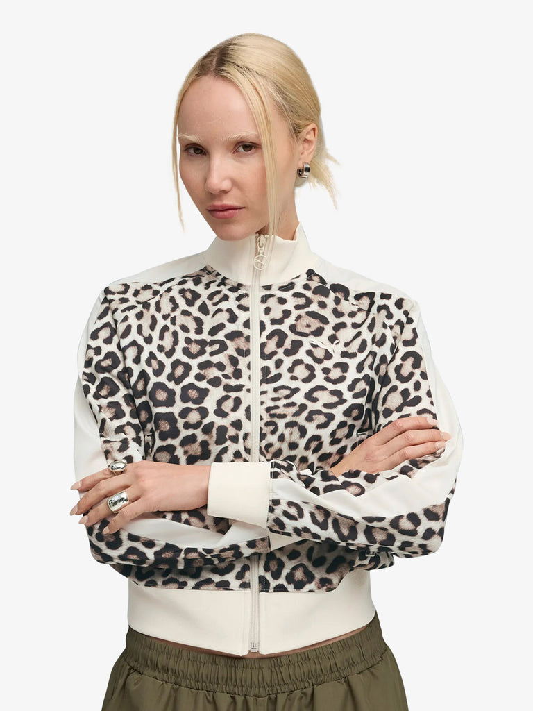 PUMA giubbotto t7 leo luxe aop donna beige