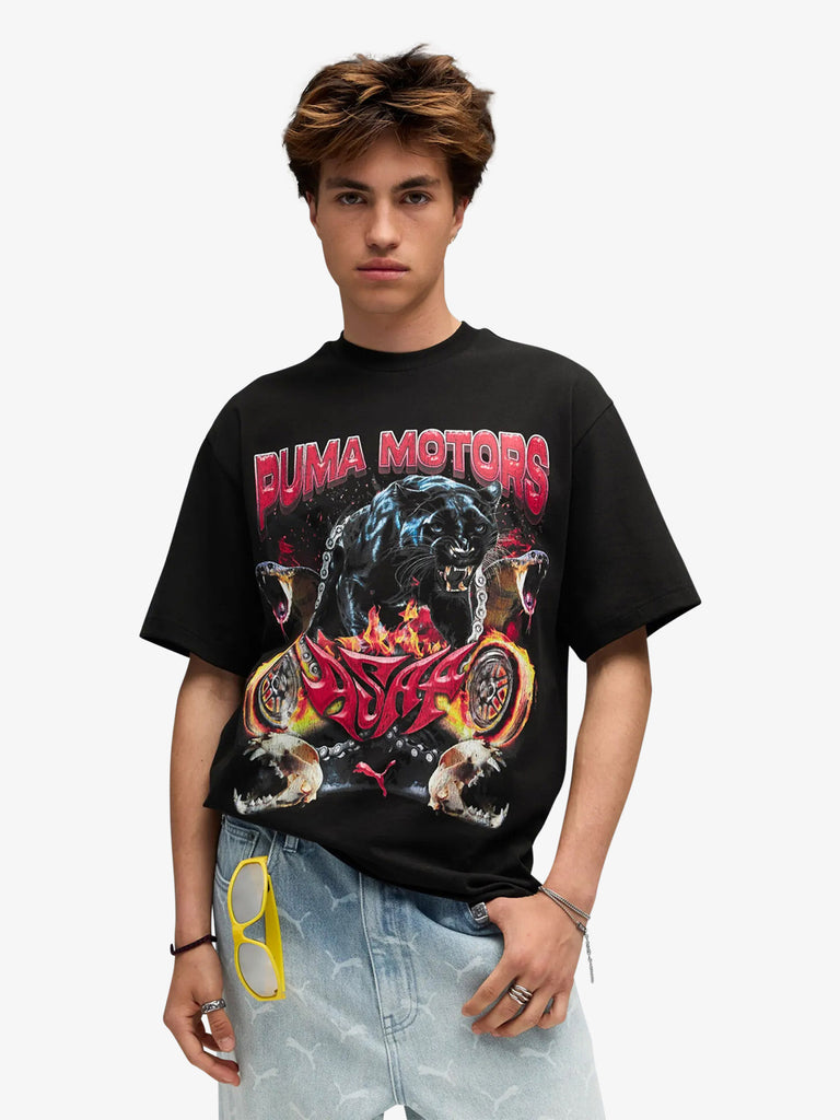 PUMA X A$AP ROCKY t-shirt puma x a$ap rocky motors uomo nero