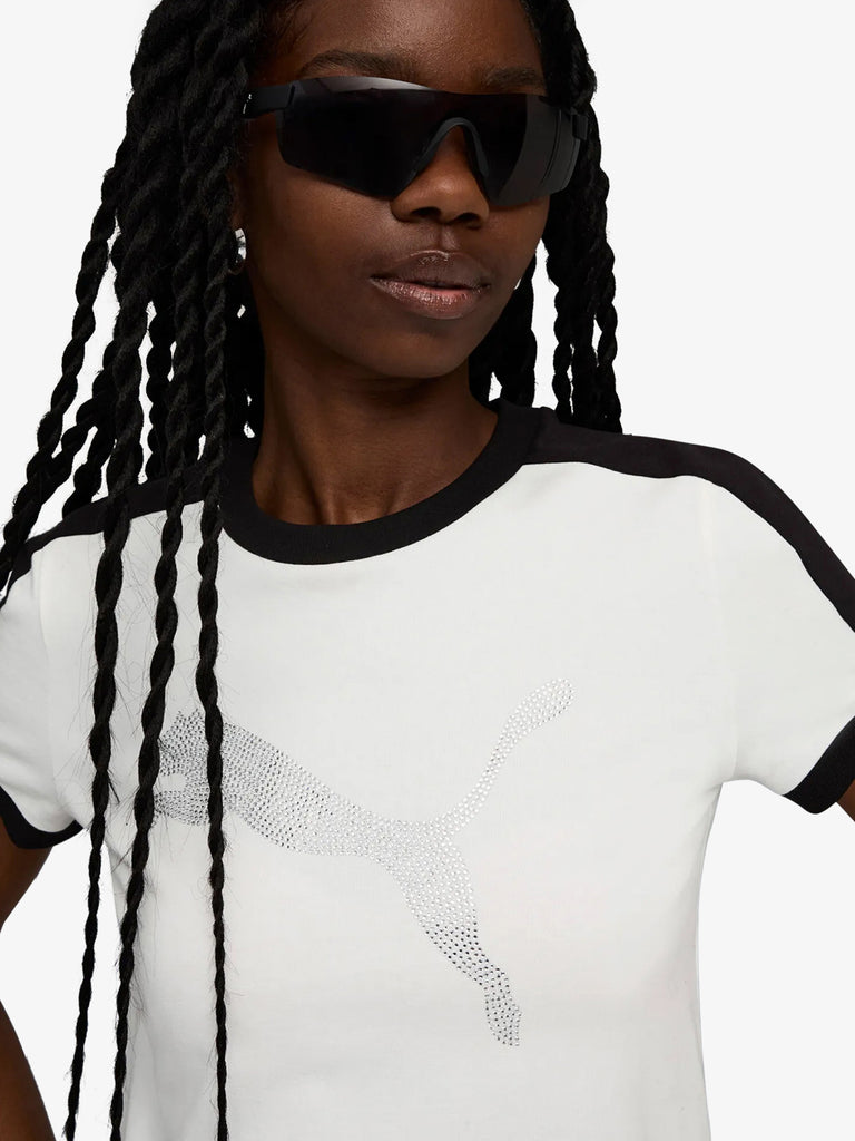 PUMA X FENTY t-shirt puma x fenty t7 slim tee donna bianco cotone