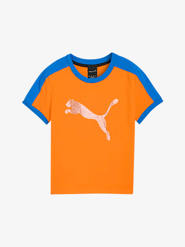 PUMA X FENTY t-shirt puma x fenty t7 slim tee donna arancione cotone