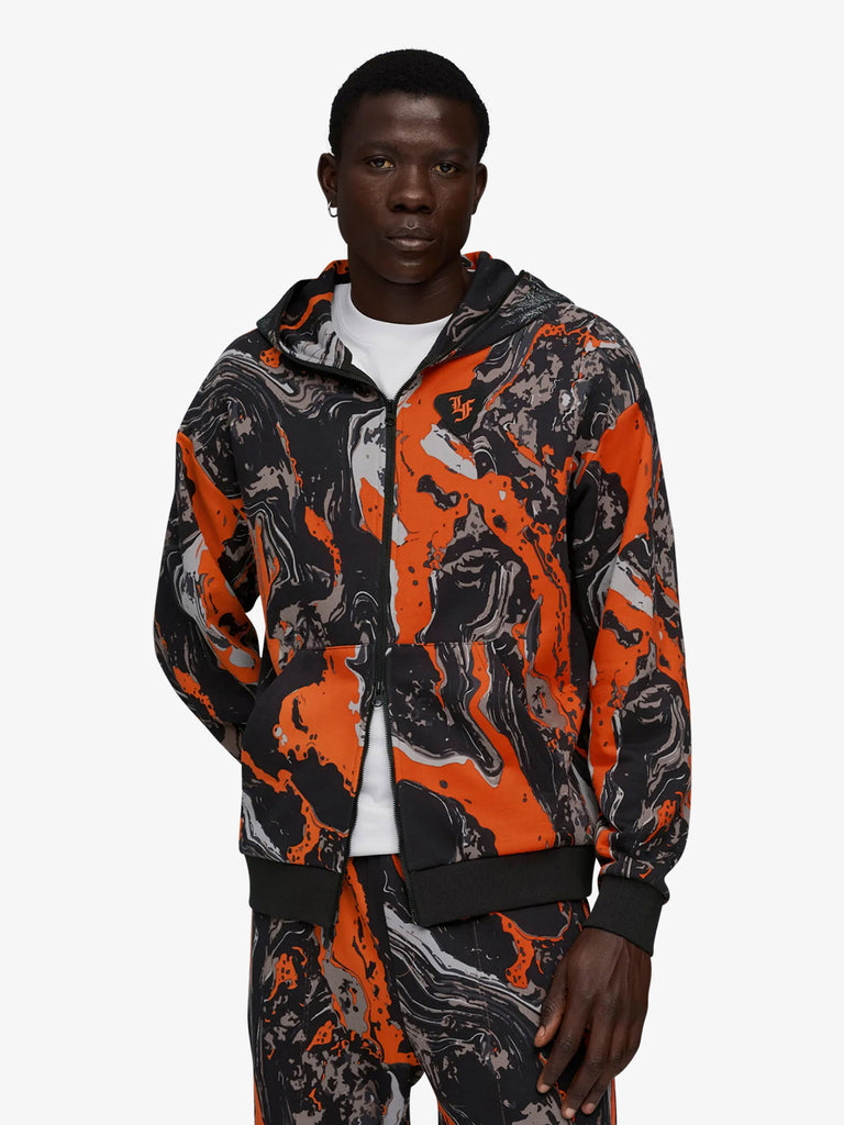 PUMA X LAFRANCÉ felpa con cappuccio lafrance heem era full zip arancione cotone