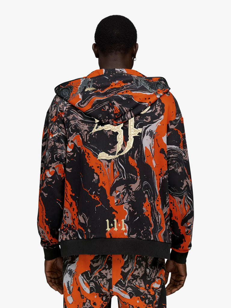 PUMA X LAFRANCÉ felpa con cappuccio lafrance heem era full zip arancione cotone