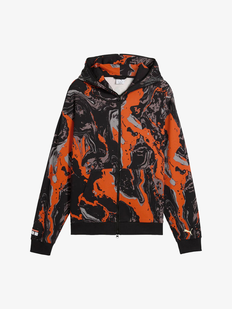 PUMA X LAFRANCÉ felpa con cappuccio lafrance heem era full zip arancione cotone