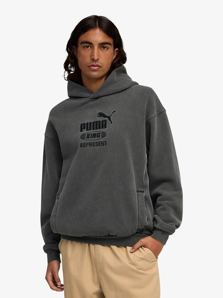 PUMA X REPRESENT felpa con cappuccio puma x represent graphic grigio