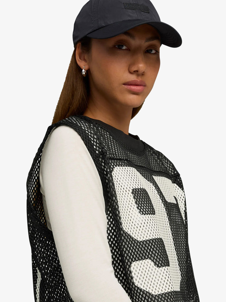 PUMA X ROSÉ top puma x rosé t7 relaxed mesh donna nero