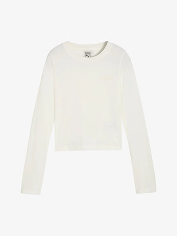 PUMA X ROSÉ maglia a maniche lunghe puma x rosé t7 slim donna bianco