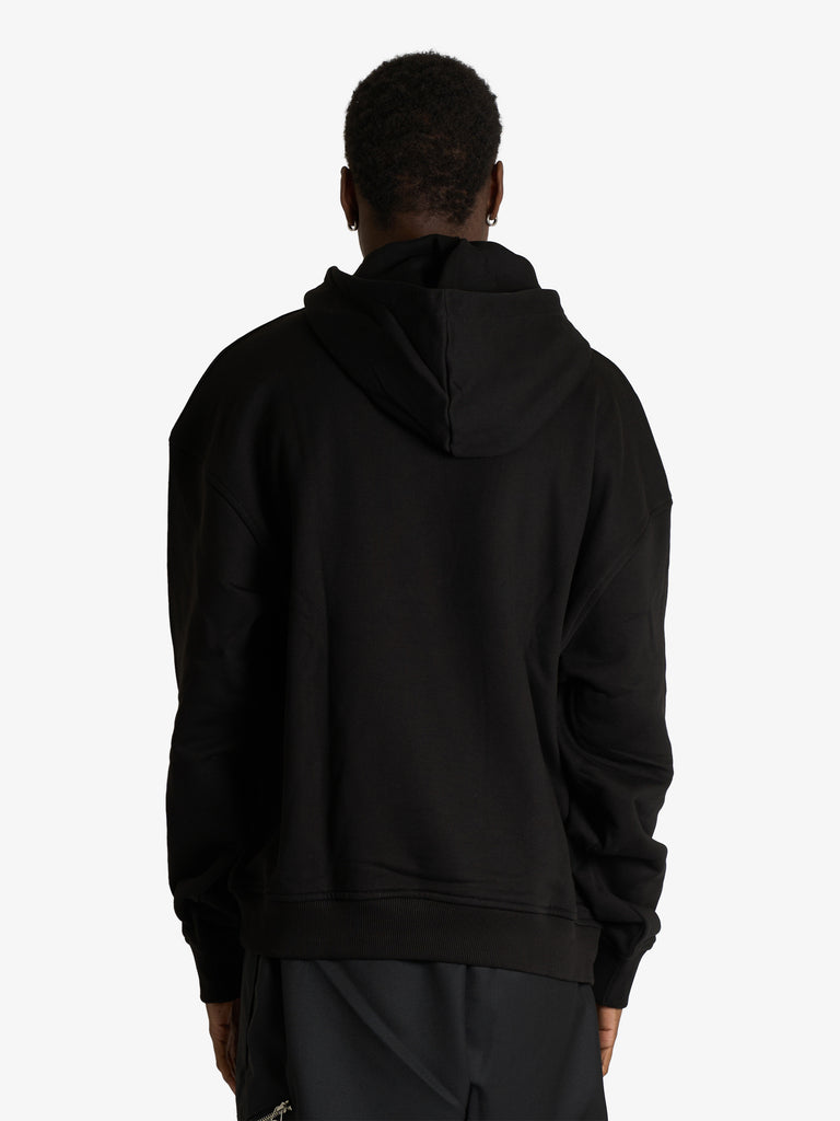 RETERNITY felpa con cappuccio atelier emblem uomo nero cotone