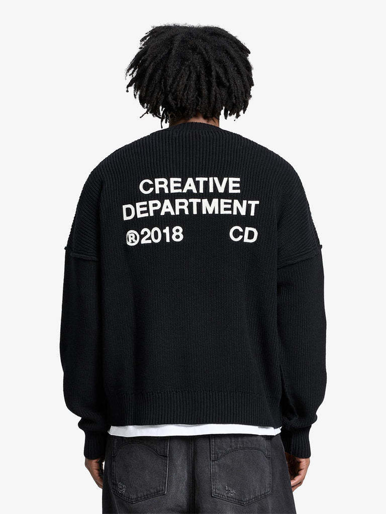 RETERNITY maglieria creative dept uomo nero cotone