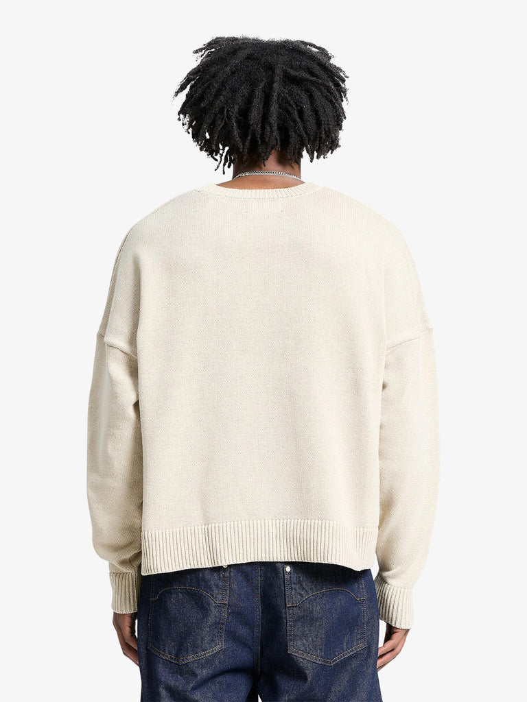 RETERNITY maglia a maniche lunghe e´ve´nie logo uomo beige cotone