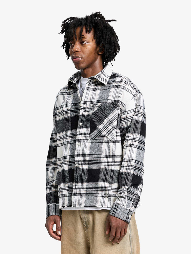 RETERNITY camicia in flanella uomo nero
