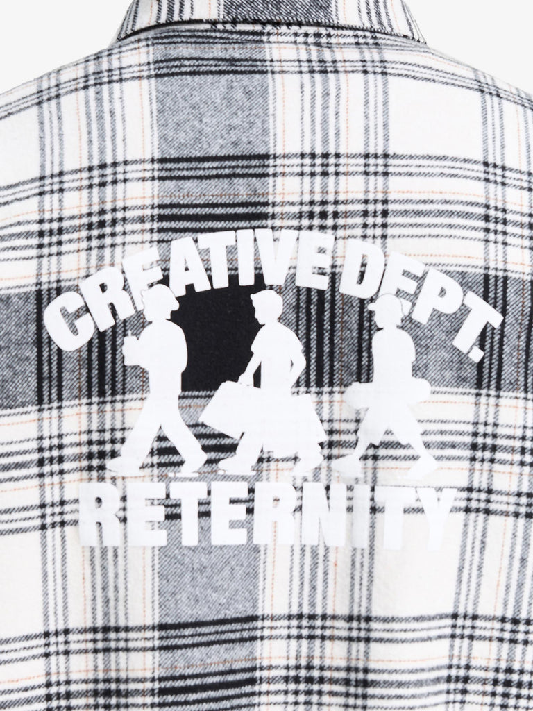 RETERNITY camicia in flanella uomo nero