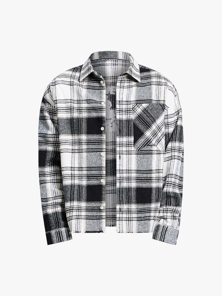 RETERNITY camicia in flanella uomo nero