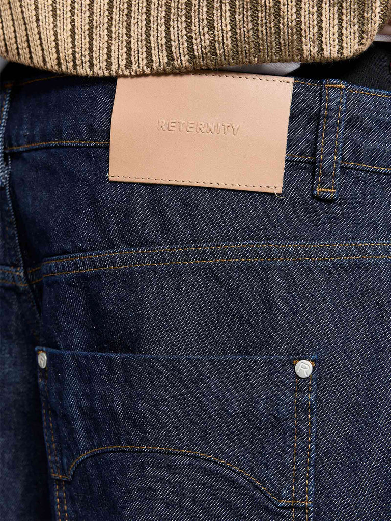 RETERNITY jeans essential raw denim uomo blu cotone