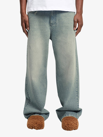 RETERNITY jeans essential baggy denim uomo blu cotone