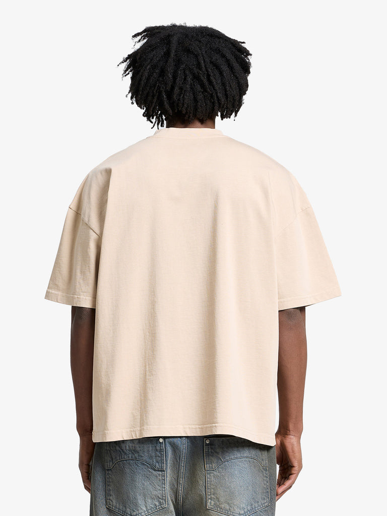 RETERNITY t-shirt painting service uomo beige cotone