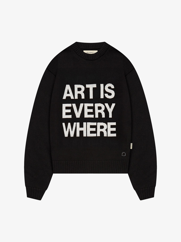 RETERNITY maglione déliria uomo nero cotone