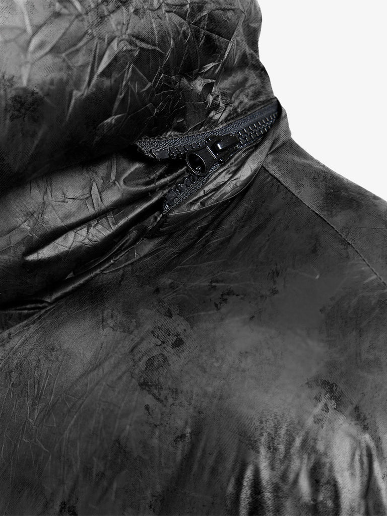 RETERNITY giubbotto piumino stropicciato déliria uomo nero