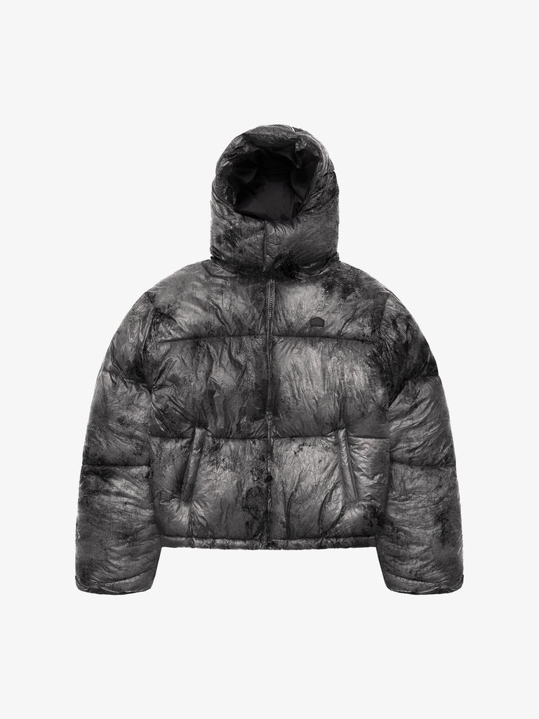 RETERNITY giubbotto piumino stropicciato déliria uomo nero