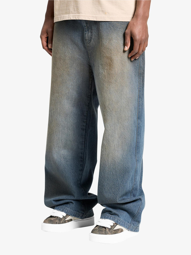 RETERNITY jeans terre uomo blu cotone